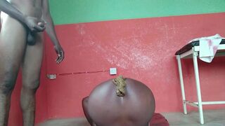 the guy jerks off and waits for her to poop to fuck her in the ass, ScatKings.com Scat Porn 2 ScatKings.com Scat Porn